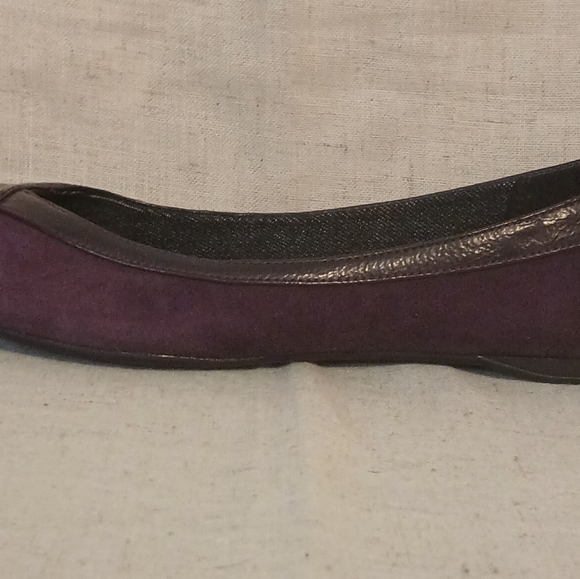 Purple Suede Flat Pointed Toe Loafer - Picture 4 of 5